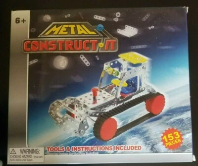 Kit de construcción Bulldozer Metal Construct It 153 piezas con herramientas e instrucciones  Foto 1 de 4