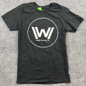 Westworld Camicia Adulto Piccolo Nera HBO TV Show Casual Droni Robot AI Uomo - Foto 1 di 11