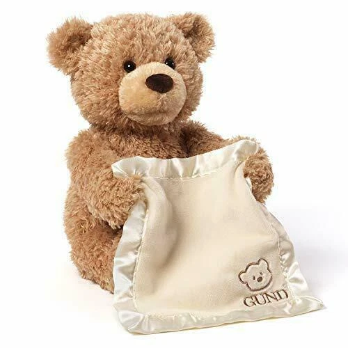 GUND 320193 Peek-A-Boo Teddy Bear Animated Stuffed Animal Plush 11.5 in - Brown