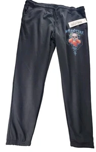 Ring Of Fire No Future Mens Black Skull Print Pockets Sweatpants Size XL - Picture 1 of 8