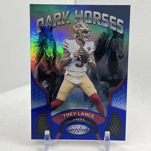 2022 Certified Dark Horses Mirror Blue /75 Trey Lance #DH-3 49ers Cowboys - Picture 1 of 6