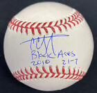 CC Sabathia Black Aces 2010 21-7 Signed Baseball MLB Holo Fanatics