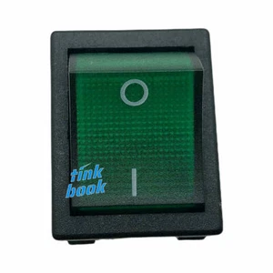 6 Pin Canal R Series Rocker Switch Green Double Pole 20A 16A 125V 250V - Picture 1 of 5