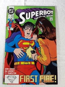 SUPERBOY Comic Book #2 March 1990 First Fire John Moore Jim Mooney Templeton DC - Picture 1 of 9