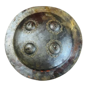 Vintage Old Antique Brass God Temple Shield Rare Wall Home Décor , Collectible - Picture 1 of 10