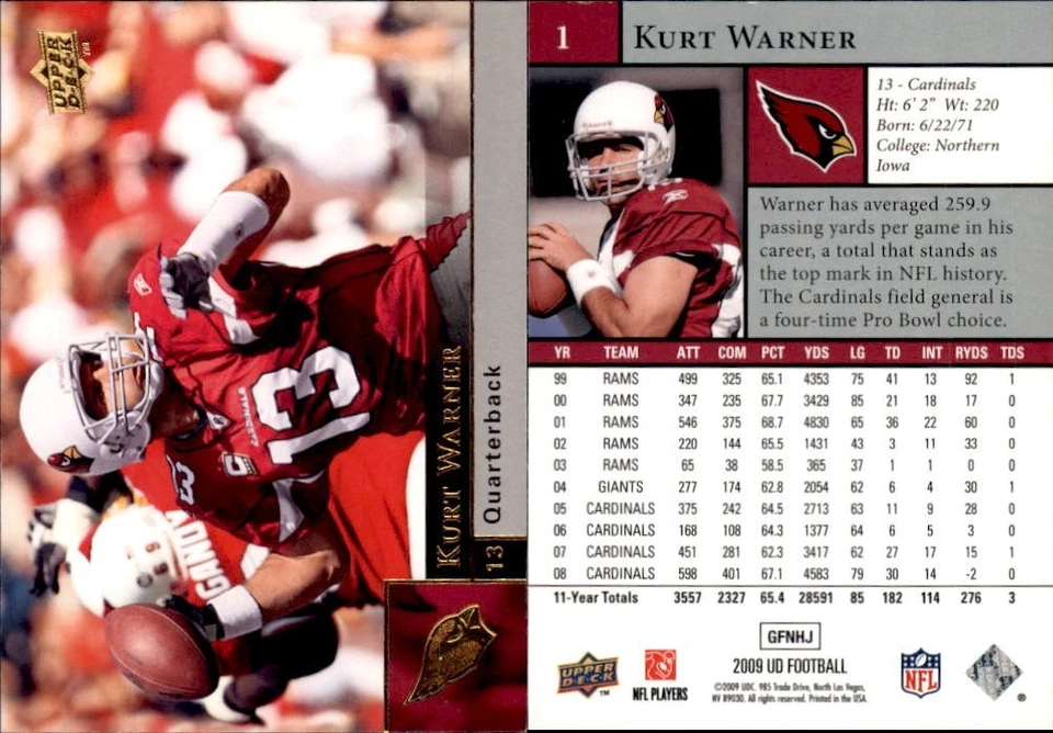 2009 Upper Deck-Football-NFL-Stars-HOFERs-RC-U Pick-Buy Volume-2326 - Image 1 of 4