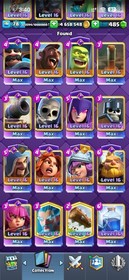 CR/LVL 78 ( 23 CARD 16 LV MAX  42 CARD 15 LV ) 13K TROPHY |274 EMOTE & 22 TOWER