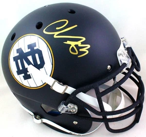 Chase Claypool Signed ND Blue Alternate Authentic F/S Helmet-Beckett W *Gold - Picture 1 of 12