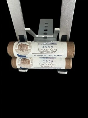 2009 1C LINCOLN CENT MINT WRAPPED ROLL P&D SET - Birthplace - 2 Rolls - Image 1 of 2