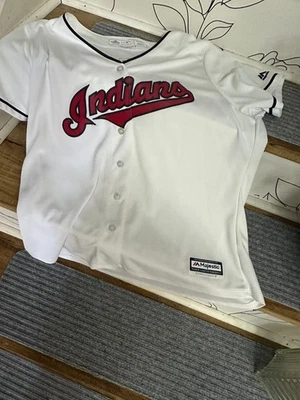EUC Majestic Cool Base Cleveland Indians Guardians World Series 2016 Jersey XL - Image 1 of 4