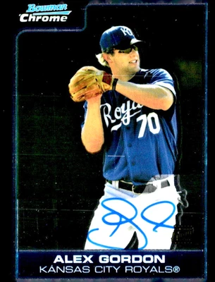 ALEX GORDON 2006 BOWMAN CHROME ROOKIE RC on card AUTO  !!🔥🔥KC ROYALS - Image 1 of 2