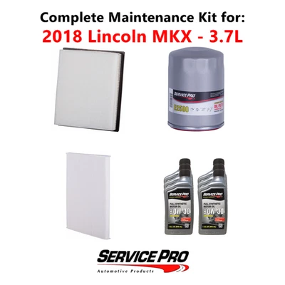 2018 Lincoln MKX 3.7L Complete Cabin, Air & Oil Filter Kit (0W-30) - Image 1 of 4