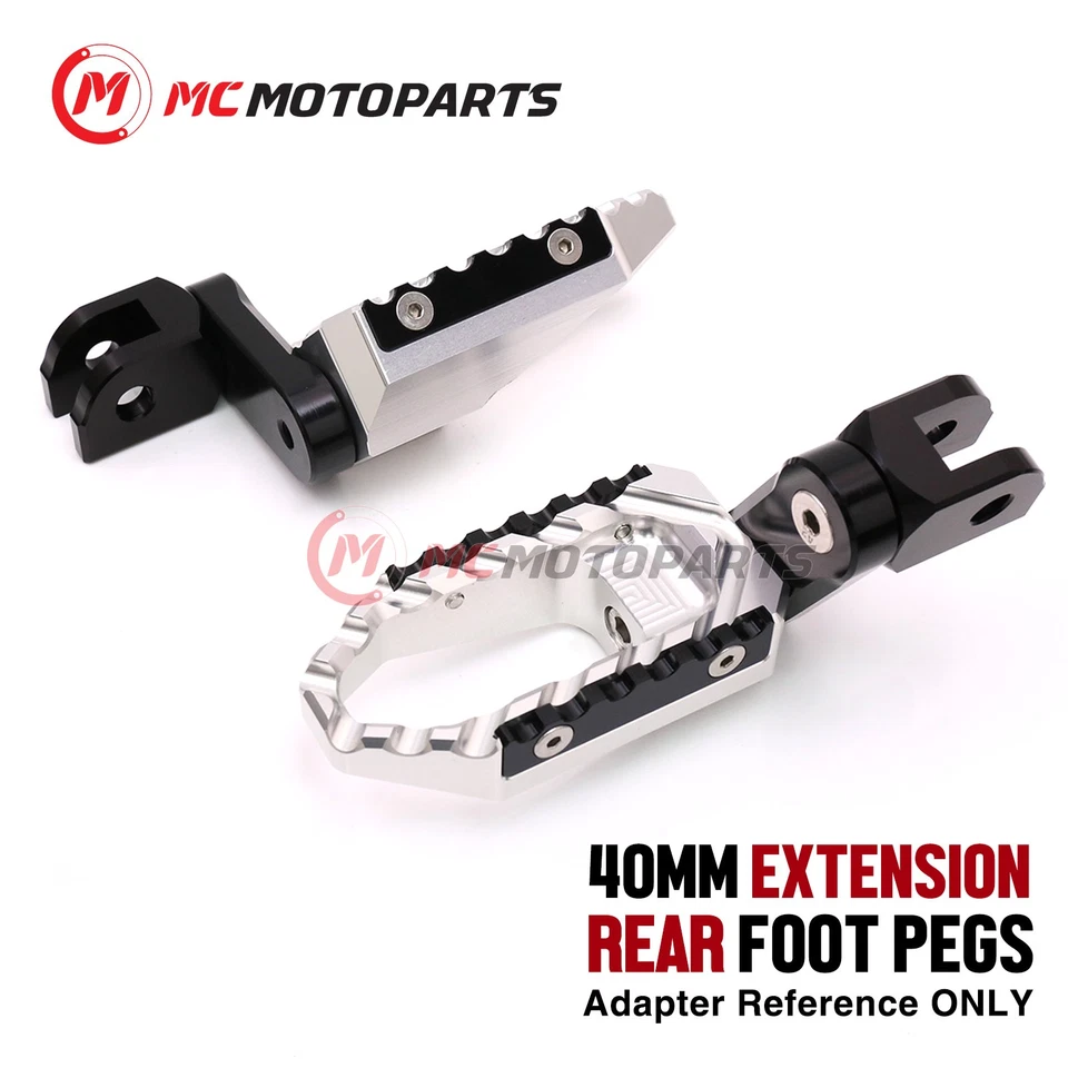 Para Kawasaki Ninja 300R 2013-2017 1,5 pulgadas estriberas anchas traseras para pasajeros descendentes Foto 1 de 4