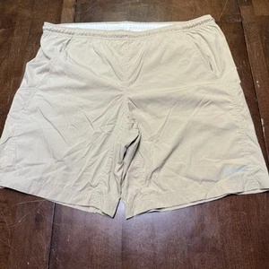 Patagonia Lined Ripstop 9in Men’s Khaki Shorts Trunks Size Medium Hiking - Picture 1 of 7