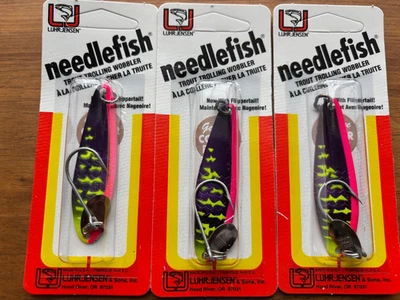 3 Luhr Jensen Needlefish Discontinued Pre Rapala Sz 3 Copper Funky Chicken 1185 - Image 1 of 3