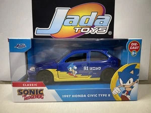 Jada 1:32 Classic Sonic the Hedgehog 1997 Honda Civic Type R Model 35482-6D2 New - Picture 1 of 7