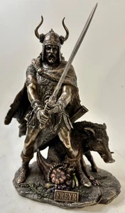 10 1/2 inch Freyr Viking Norse Mythology God Bronze Finish Statue - Picture 1 of 6