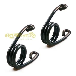 Coppia molle nere a forcina per moto custom sella singola solo seat bobber - Picture 1 of 1