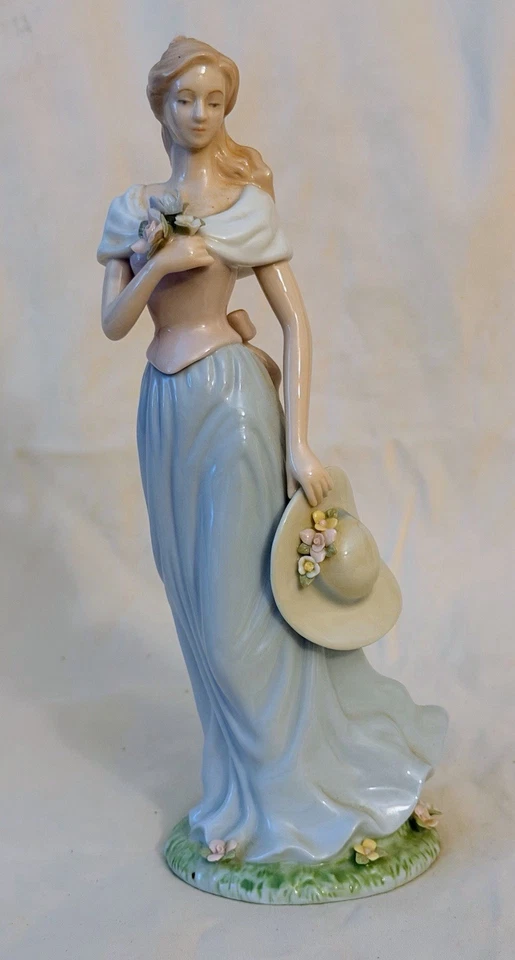 Vintage A SPRING STROLL Avon 2002 Porcelain Figurine Moment Memories collectible - Image 1 of 4