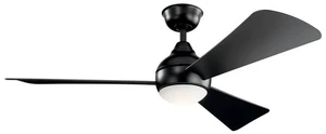 54" Kichler Sola Satin Black LED Ceiling Fan - Picture 1 of 1