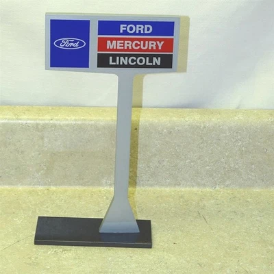  Advertising Ford Mercury Lincoln Car Dealership Desk Top Sign, Repro, Nice! #3 - Image 1 of 4
