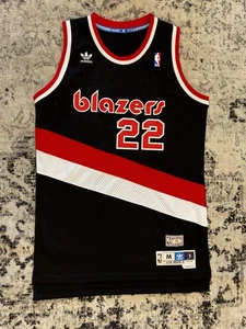 Adidas Clyde Drexler Trail Blazers NBA Jersey Men Size Medium Black Sewn HWC #22 - Picture 1 of 11