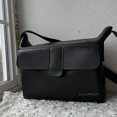 Bolso para cámara Polaroid vintage negro estuche para hombro cámara fotográfica Y2K 10x8x4 Foto 1 de 4