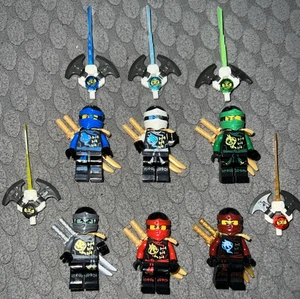 6 minifiguras Lego Ninjago Skybound Kai ZANE Lloyd Jay Cole Nya con espadas Djinn - Imagen 1 de 6