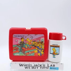 The Simpsons Plastic Lunch Box W/THERMOS 1990 Thermos Brand - Picture 1 of 6