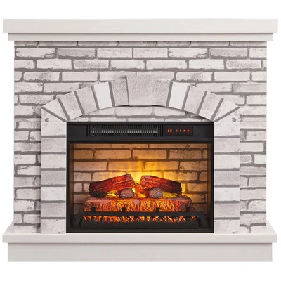 SinCiDo Electric Fireplace with Mantel for 42" TV Stand, Floor Standing Electri - Image 1 of 4
