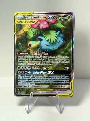 Pokémon TCG - Venusaur & Snivy GX SM229 Ultra Rare Sun & Moon Promo Tag Team NM - Image 1 of 4