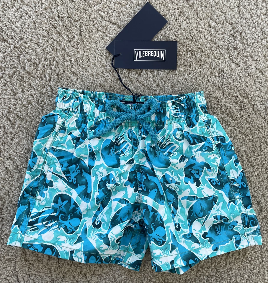 NUEVO CON ETIQUETAS 100% Auténtico Bañador VILEBREQUIN - 2 AÑOS - NIÑOS - AZUL - NIÑOS Foto 1 de 4