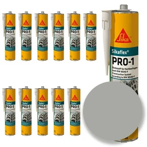 Dichtstoff für Hochbaufugen Sikaflex PRO-1 Betongrau, 12 Kartuschen a 300 ml - Bild 1 von 1