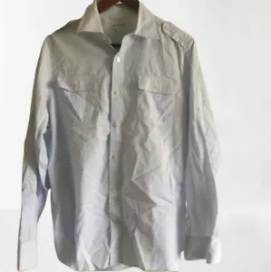 Banana Republic Men's Medium Blue Check Plaid Shirt Long Sleeve - Picture 1 of 8