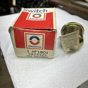 New Genuine Delco Oil Pressure Switch F1801 GM # 1972321 - Picture 1 of 7