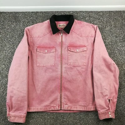 Stussy куртка выстиранный холст вельветовый воротник Western Workgear розовый мужской XL - Изображение 1 из 4