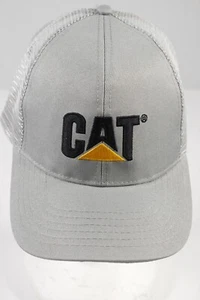 Sombrero de camionero CAT Caterpillar gris bordado logotipo ajustable trabajo garaje granja - Imagen 1 de 6