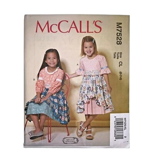 Vestido McCall's Patrón de Costura M7528 Volantes y Lux Atesorado Colección Niñas - Imagen 1 de 2