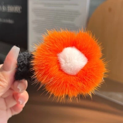 Women's Girls Cute Real Mink Fur Hair Clip Flower Hairpin Bobby Pin Hair Claw - Image 1 of 4
