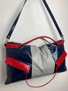 Russell & Bromley Leather Rectangular Messenger Handbag Shoulder Bag Multicolour - Picture 1 of 24
