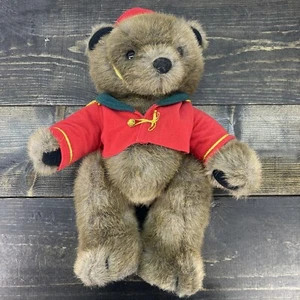 Vtg Dakin Bear 14” Bell Boy Bear 1990 Red Suit And Hat Korea - Picture 1 of 10