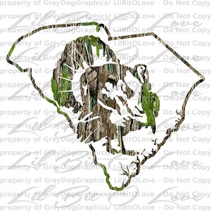 Camouflage Camo South Carolina Turkey Hunter Hunting Vinyl Decal Sticker Gobbler - Picture 1 of 1