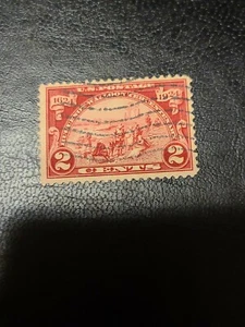 1923 US Sc#615 2c Huguenot Walloon Tercentenary Used Great Shape - # 1536 - Picture 1 of 2