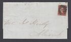 Great Britain Sc 3 1841 PENNY RED on 1845 cover to ALNWICK, crisp backstamps H-A