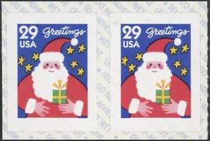 1994 US Scott #2873 29c Santa Claus, Coil Pair MNH - Picture 1 of 1