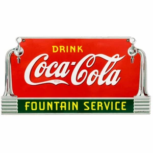 Coca-Cola Deco Fountain Service Wall Sticker Clean Wall Art Decal 14 x 7 - Picture 1 of 2