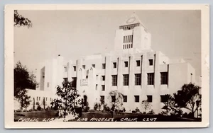 RPPC anni '20 Los Angeles CA Central Library Goodhue Bldg. Cartolina Strada dei Fiori - Foto 1 di 3