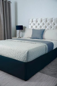 Jersey Baumwolle Sofa Bettunterlage Wickel Schürze in marineblau passend für bis zu 45 cm Basis - Bild 1 von 1