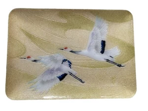 Shippo Yaki Cloisonné Ornament Plate Handmade Japanese Art w/ Box - Picture 1 of 7