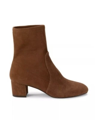 Stuart Weitzman Sofia 50 Stretch Suede Ankle Boot Bootie Espresso, 7.5 $650 - Image 1 of 2